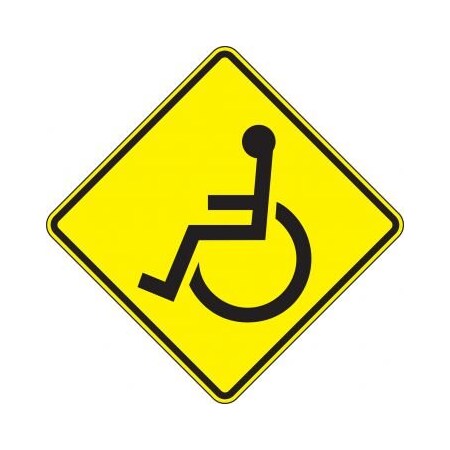 CROSSING SIGN WHEELCHAIR 24 In  X 24 In  FRW775HP